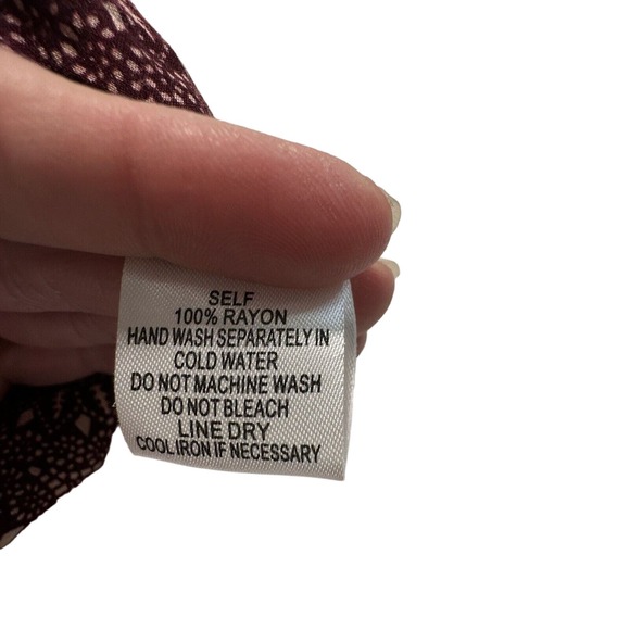 Cotton Candy LA Small Woman Shorts Jumpsuit Wrap Around Maroon White‎ Geometric - Picture 11 of 12